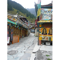 チベットの街角写真