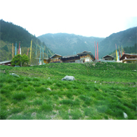 チベットの集落の写真
