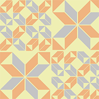 折り紙のようなパターン素材(イエロー)