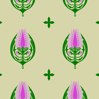 食虫植物のパターンタイル(1)模様