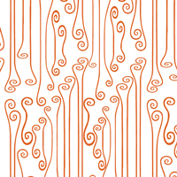 オレンジ風呂敷柄のパターンタイル模様