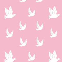 パステルカラーのハト柄パターン模様素材(ピンク)