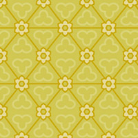 黄の和柄パターンタイル模様