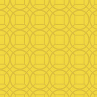 黄の円と四角の和柄パターンタイル模様