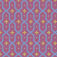 紫地のアラベスク調のパターンタイル模様