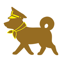 パトロール犬のイラスト・アイコン素材(1)