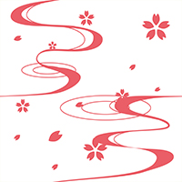 桜のシームレス模様素材(13)