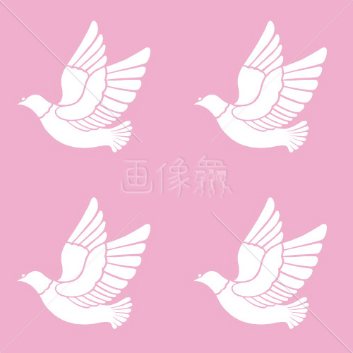 ピンクの鳥のパターンタイル模様 画像衆 デザインを簡単レベル