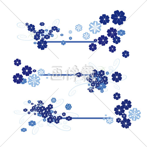 青い花の 4 イラスト 画像衆 デザインを簡単レベルアップ 写真