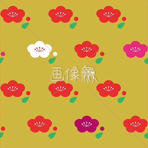 梅の花のシームレス模様素材 1 画像衆 デザインを簡単レベルアップ 写真 模様 イラストのダウンロードサイト